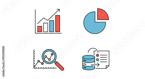 Data Analysis Line abstract colorful art illustration
