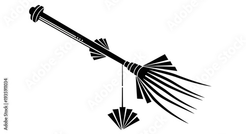 Traditional Japanese Sensu Handheld Folding Fan.