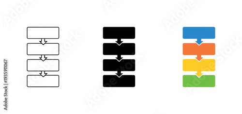 Production sequence context depicted as a vertical flowchart block with connected rectangular stages forming one cohesive