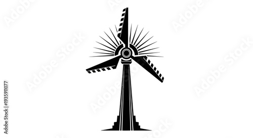 Wind Turbine Silhouette Renewable Energy Source.