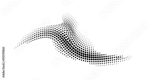 Black Dots Forming Abstract Human Shape.