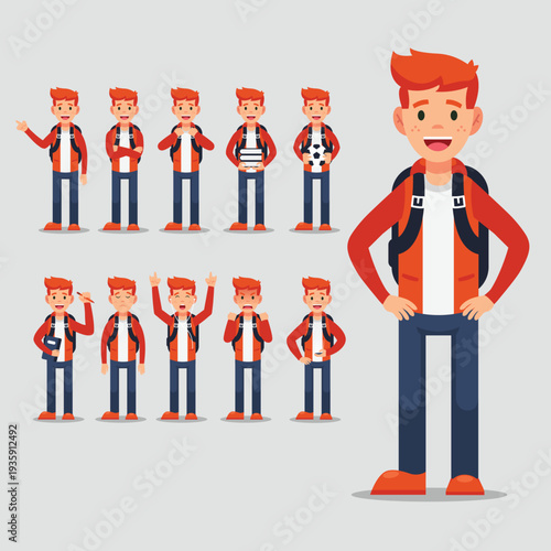 Animated Character Builder with Facial Emotion Icons