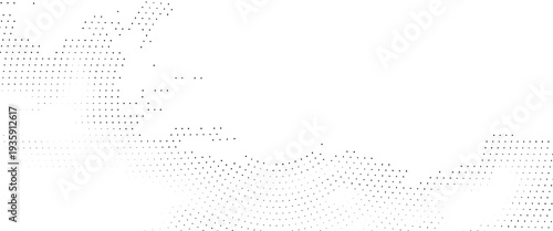 Abstract monochrome halftone pattern. Futuristic panel. Grunge dotted backdrop with circles, dots, point. Design element for web banners, posters, cards, wallpapers, sites. Black and white color