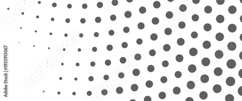 Abstract monochrome halftone pattern. Futuristic panel. Grunge dotted backdrop with circles, dots, point. Design element for web banners, posters, cards, wallpapers, sites. Black and white color
