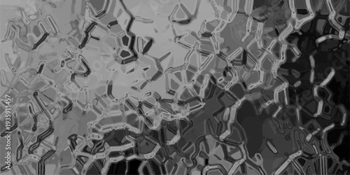 Abstract grayscale liquid metal texture with organic fluid shapes and cellular patterns creating a futuristic and industrial background for technology and science themes