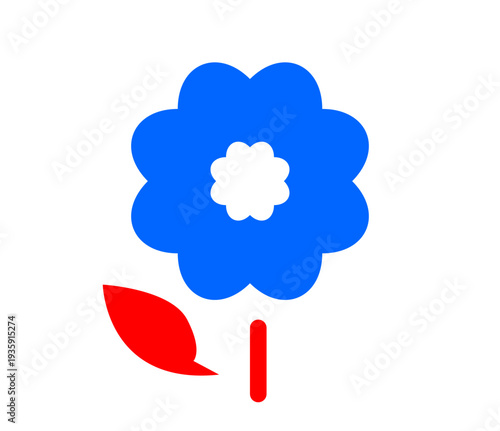 Colorful odd flower illustration