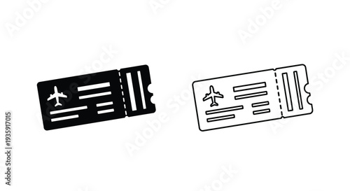 Vintage plane boarding passes Vector