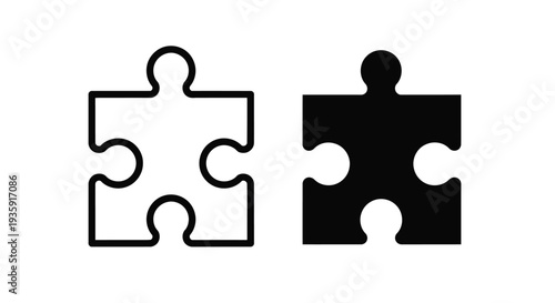 Puzzle piece match set Vector