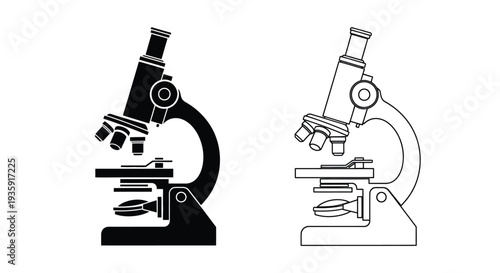 Microscopes - scientific lab tools Vector