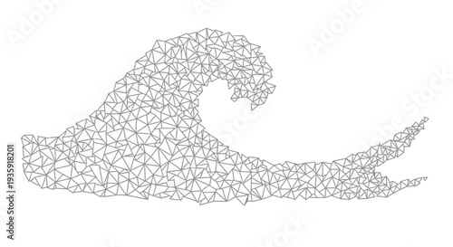 Geometric Wave Pattern Illustration Design Element.