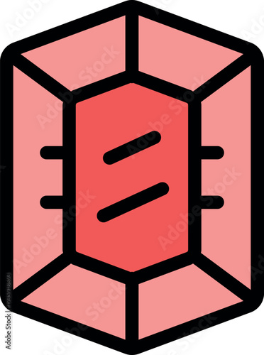 Pink gemstone with facets gleaming, representing luxury, value, and beauty