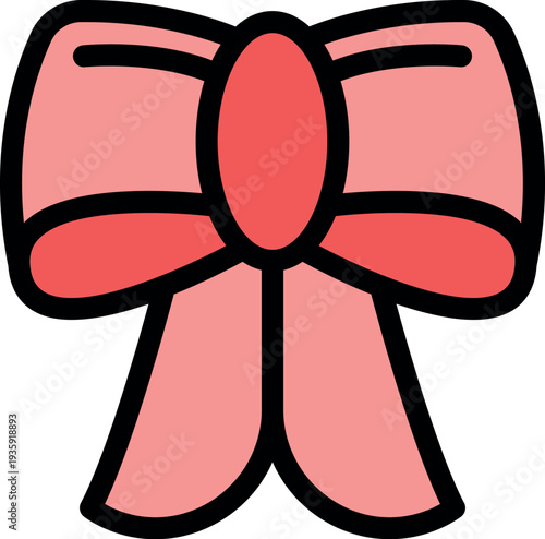 Elegant pink ribbon bow symbolizing celebration, perfect for gifts, decorations, and festive occasions