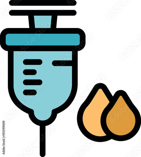 Medical dropper dripping serum, hyaluronic acid, or other transparent liquid for skincare, healthcare, and beauty treatments