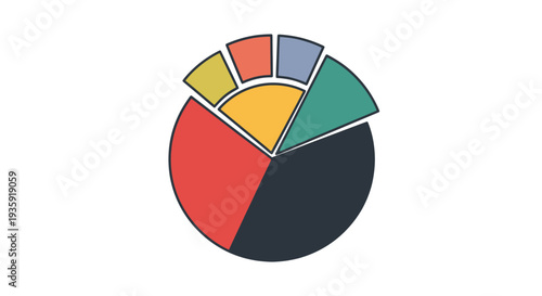 Data Report Line art modern abstract vector