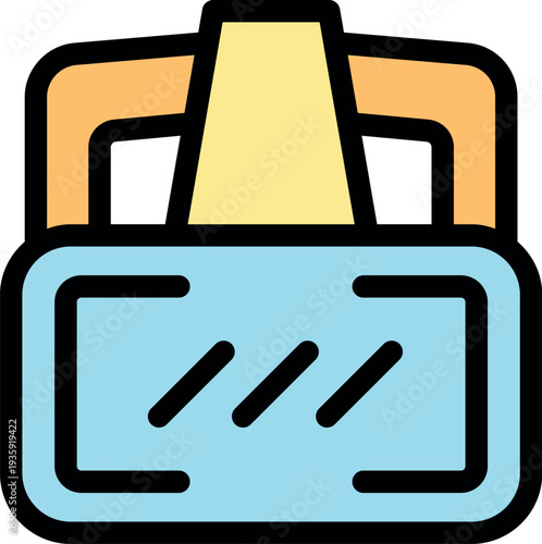 Vr glasses showing loading screen, promising an immersive virtual reality experience