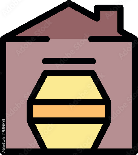 Honey factory processing, packaging, and distributing sweet nectar into jars, ensuring quality and deliciousness