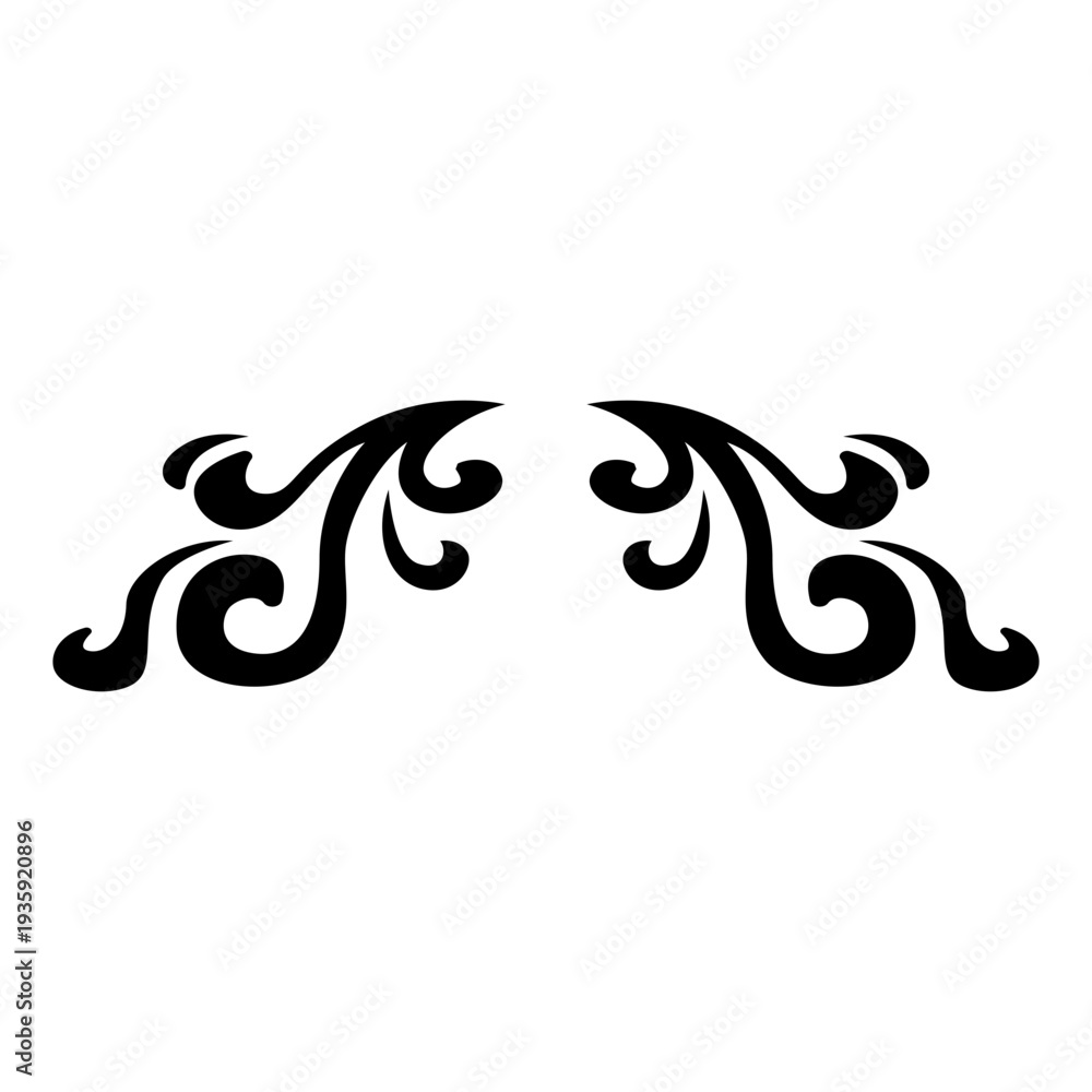 Fototapeta premium page border ornament. Border line divider book. Book Page Divider ornament. tribal ornament page divider. aesthetic page divider.