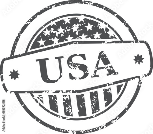 Usa mail stamp template. Aged old label