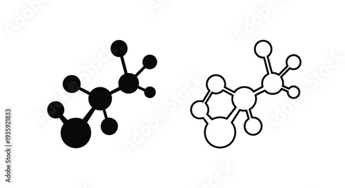 Molecular structures abstract design Vector