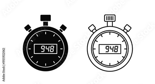 Stopwatch digital classic design Vector