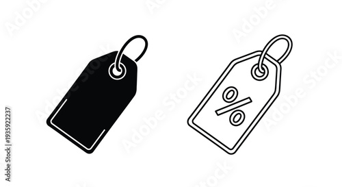 Price tag designs with discount symbol Vector