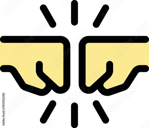 Two fists bumping together illustrating teamwork, collaboration, and partnership