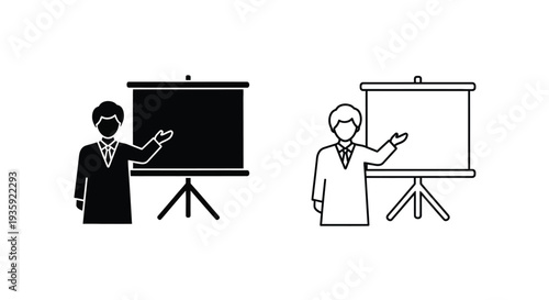 Professional presentation setup Vector
