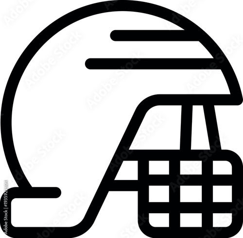 Hockey helmet ensuring player safety with its protective face cage during a fast paced match