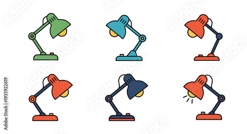 Desk Lamp Line art modern abstract minimal vector