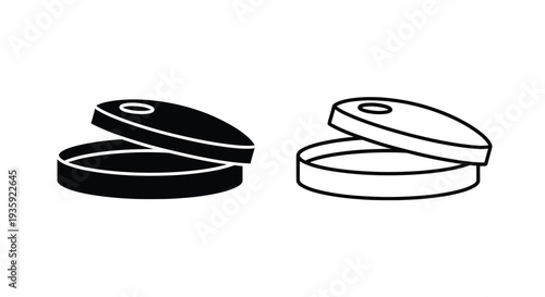 Modern open petri dish design Vector