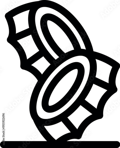 Two bottle caps rolling on the floor, representing recycling and waste management