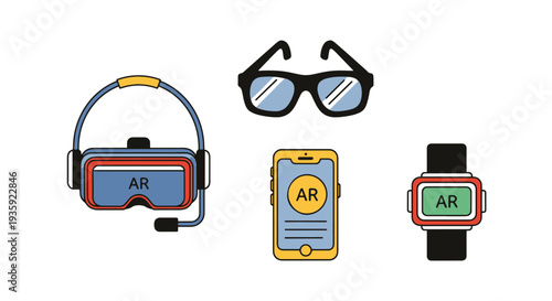 Device Line art creative abstract style vector