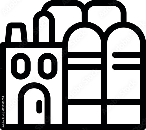 Grain silo storing harvested crops, ensuring food security and efficient agricultural production