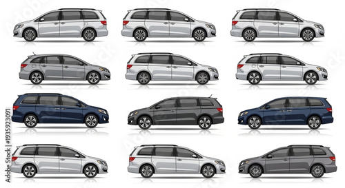 Collection of Station Wagon Cars in Various Colors.