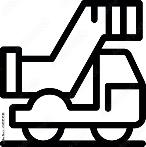 Airport stairs truck preparing airplane for boarding of passengers