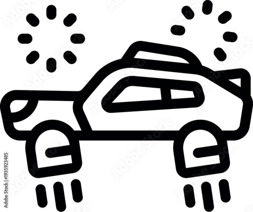 Futuristic flying car hovering effortlessly, showcasing innovative transportation technology and the future of urban mobility