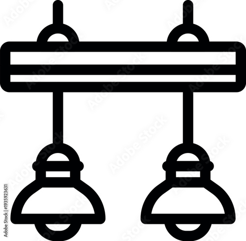 Two hanging lamps suspended from a wooden beam, creating a warm and inviting atmosphere