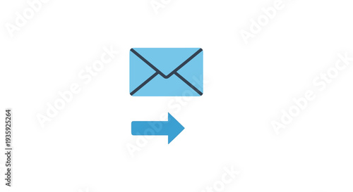 Direct Message Line minimal contemporary color vector