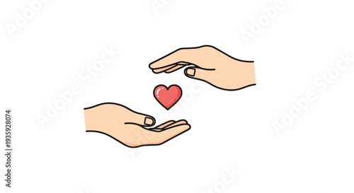 Donation Line art vector set soft tone color illustration