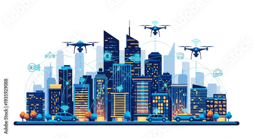 Smart City Technology with Drones and Autonomous Vehicles