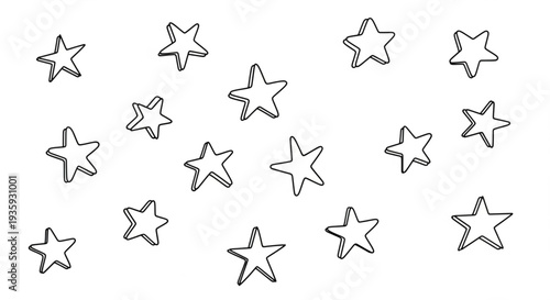 Black and White Star Shapes.