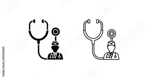Medical professional icons set Vector