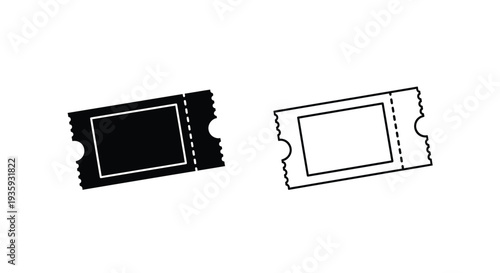 Modern ticket design mockup variants Vector