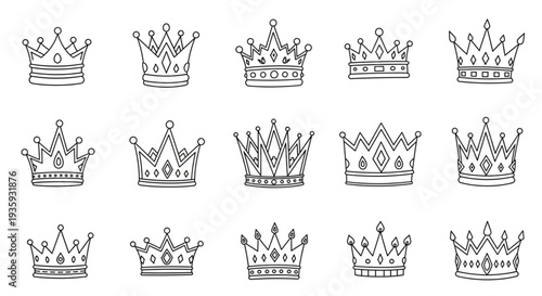 Collection of Crown Illustrations and Designs.
