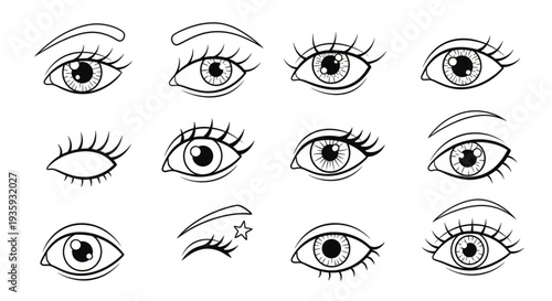 Collection of Hand Drawn Eyes.