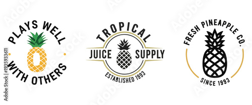 Tropical Juice Supply Co. Logos: Plays Well With Others, Established 1993
