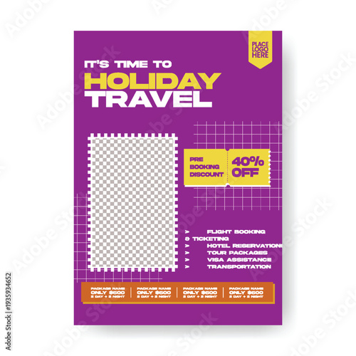 Creative Retro Vintage Style Travel Agency Poster Template, Study Abroad Flyer Design, Tourism Leaflet Layout, Luxury Resort Promotion, Airline Booking, Visa Assistance, Online Reservation