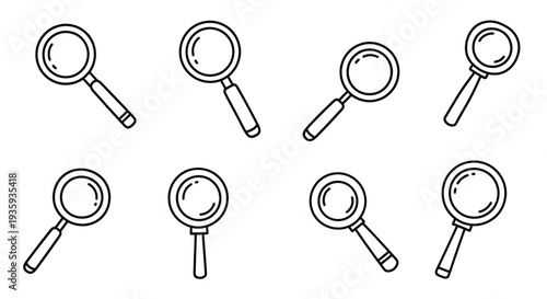 Collection of Magnifying Glasses Icons.