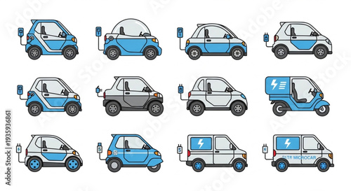 Collection of Small Delivery Vehicles.
