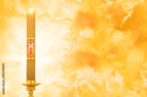 Círio Pascal. Ano 2026 - Ilustração 3D